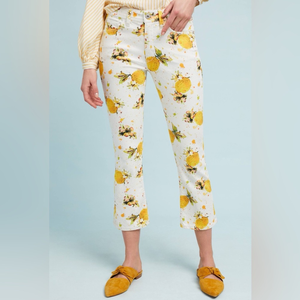 Pilcro and the Letterpress Anthropologie Lemon Grove High-Rise Bootcut Sz 32P